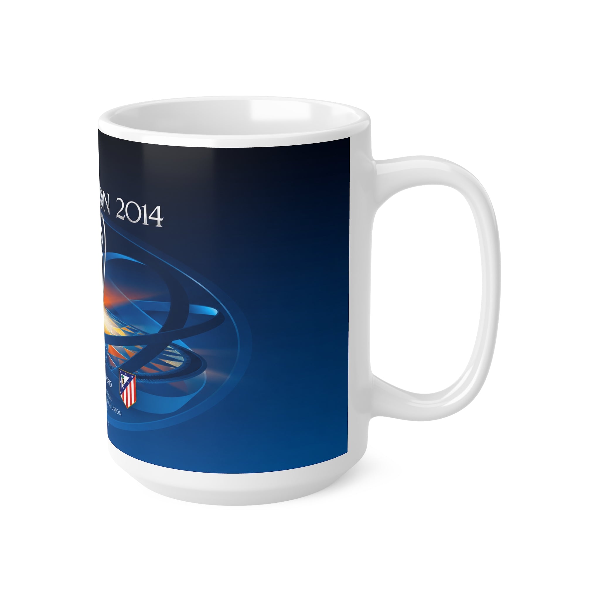 2014 Champions League Final Programme Cover Inspired Mug — Real Madrid vs Atlético Commemorative Coffee Cup