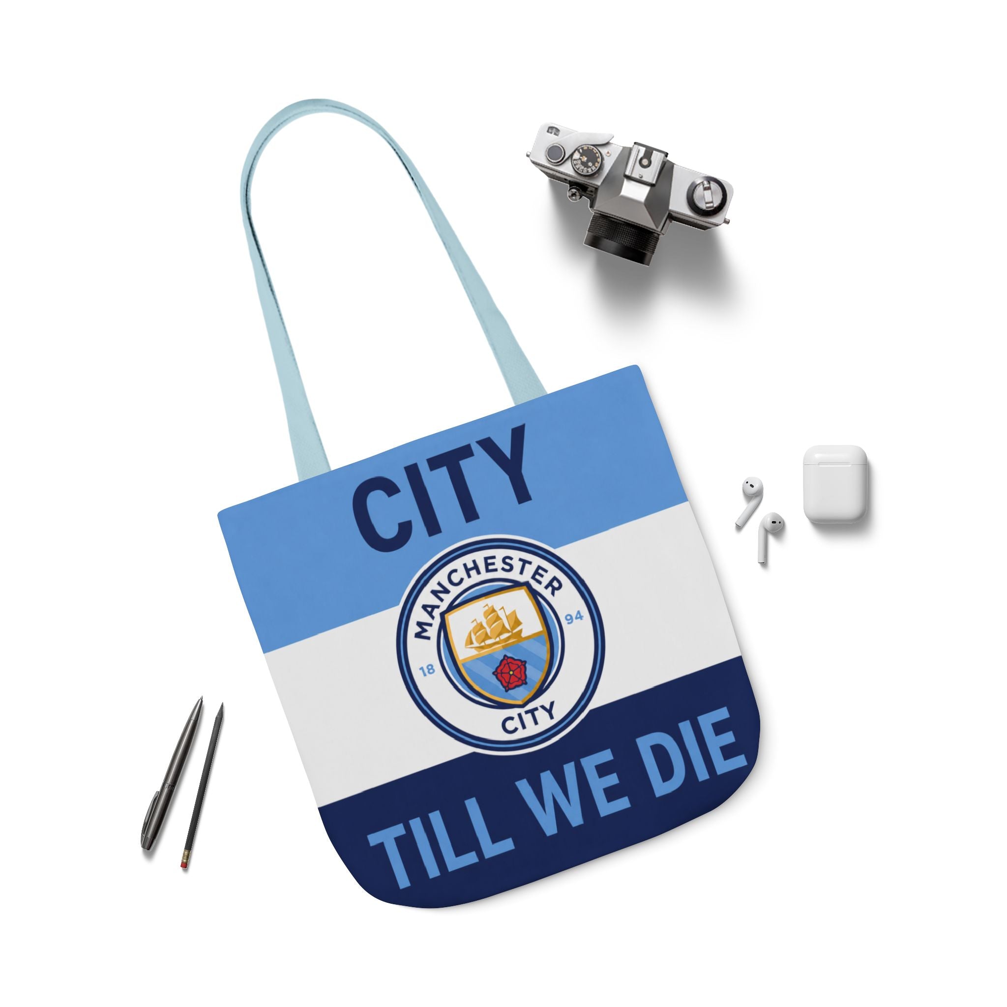 City Till We Die Unofficial Canvas Tote Bag — Manchester Football Fan Bag
