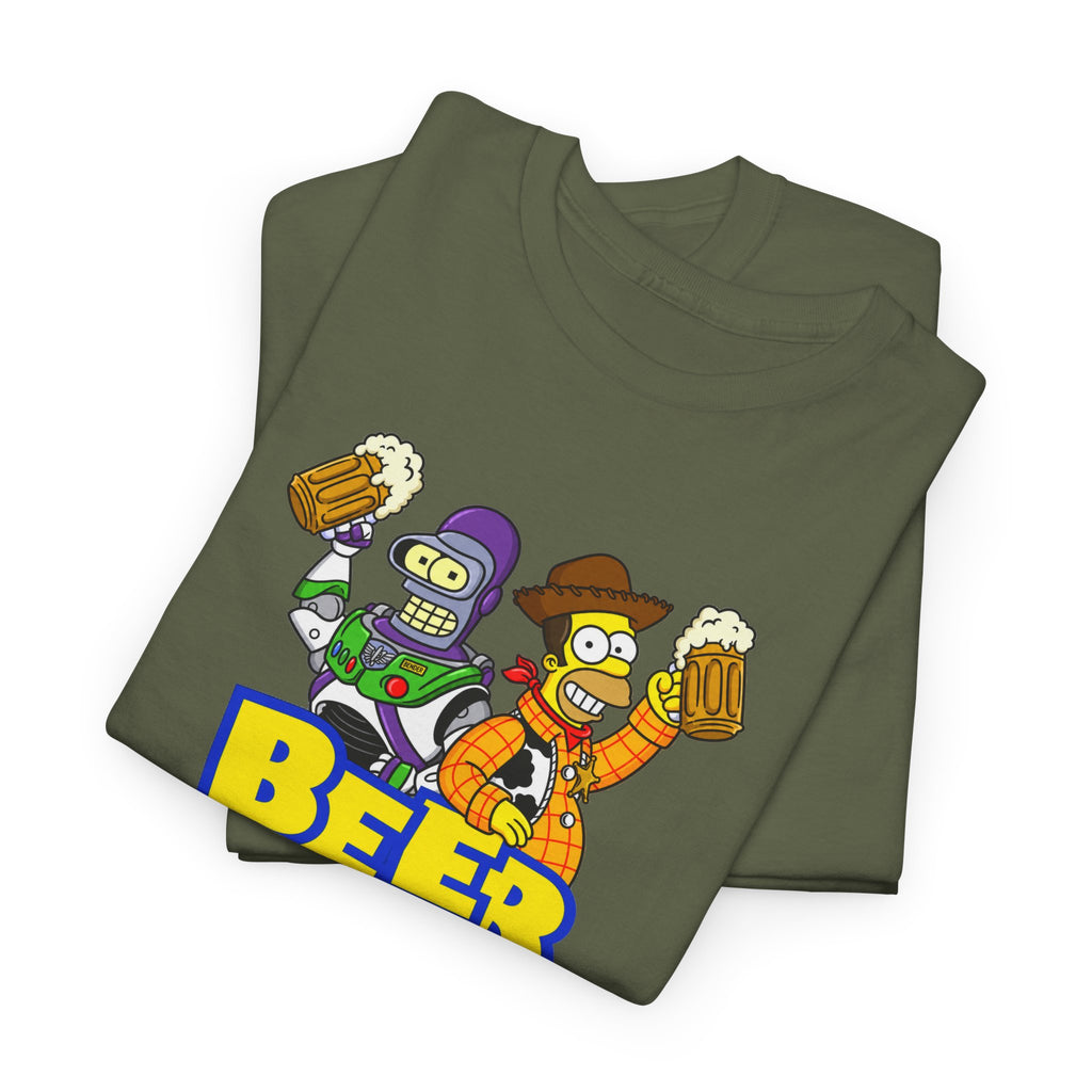 Beer Story T-Shirt — Funny Cartoon Beer Buddies Graphic Tee