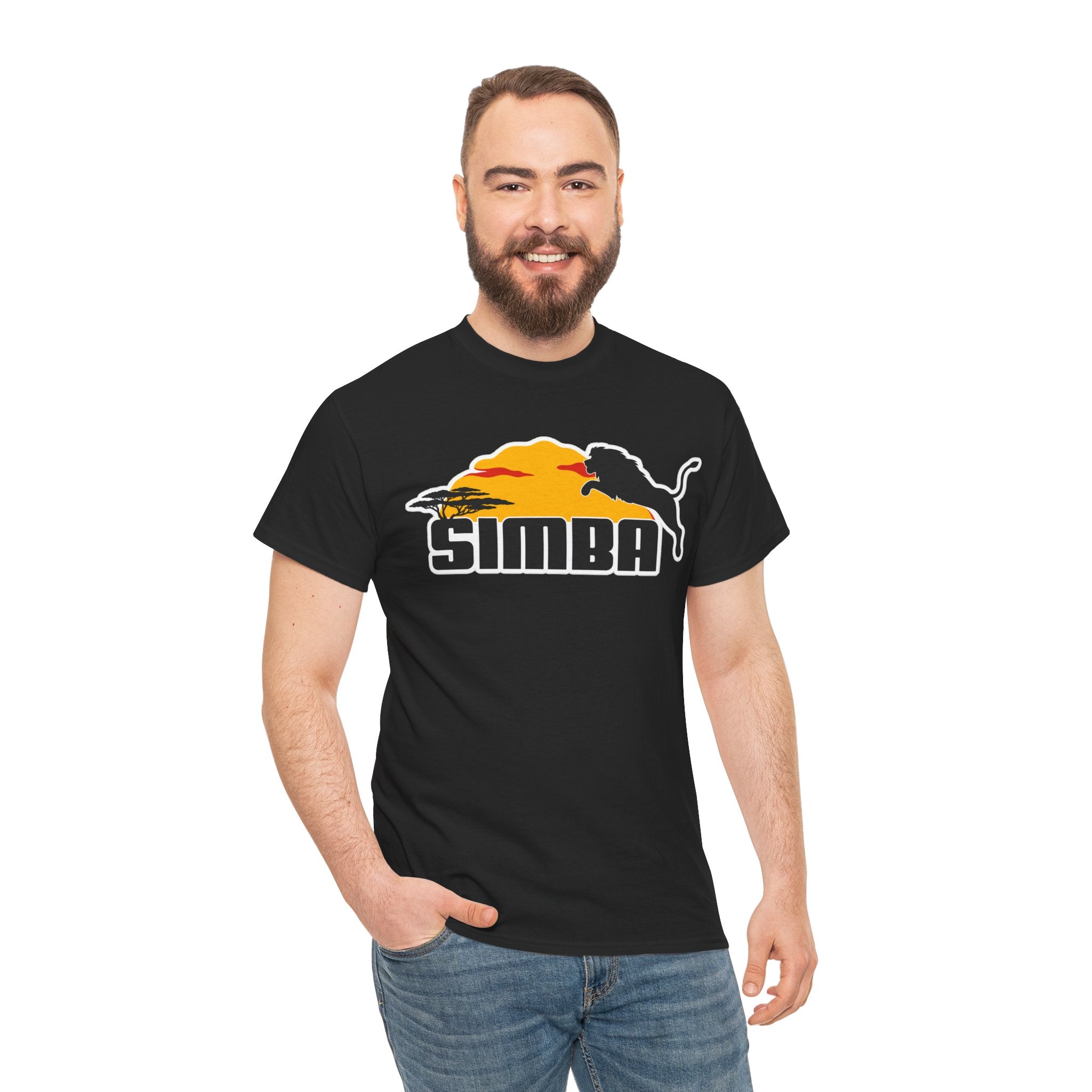 Simba Sunset Graphic Tee — Lion Silhouette Safari T-Shirt