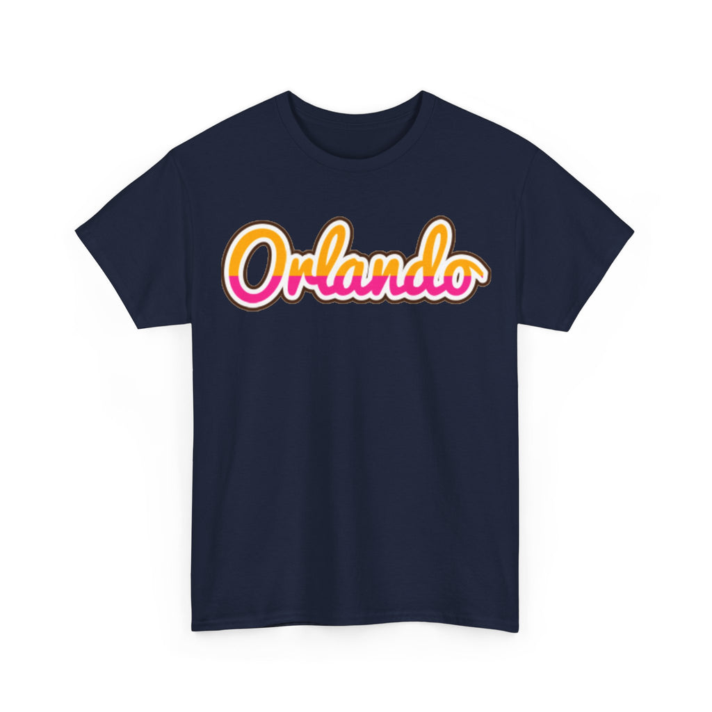 Orlando Retro Script Tee — Vintage Sunset City Souvenir Shirt