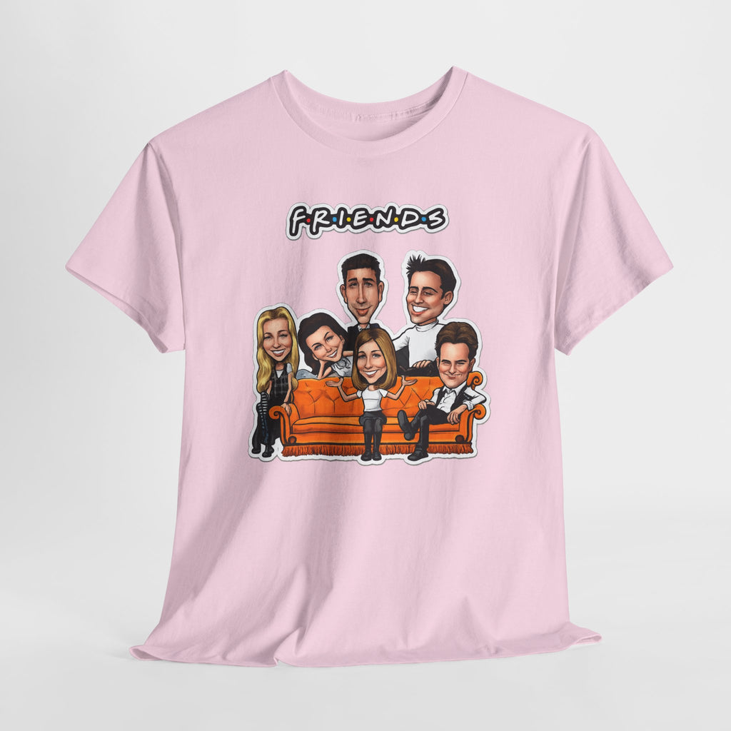 Friends TV Show Cartoon Cast T-Shirt — Iconic Couch Graphic Tee