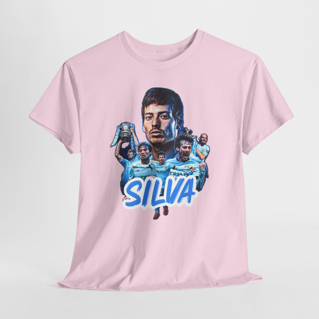 David Silva Manchester City Soccer Tee — Classic Player Portrait Football Shirt