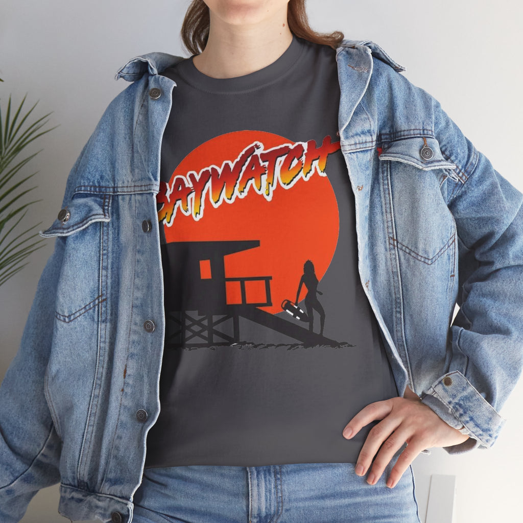 Baywatch Lifeguard Sunset Cotton T-Shirt