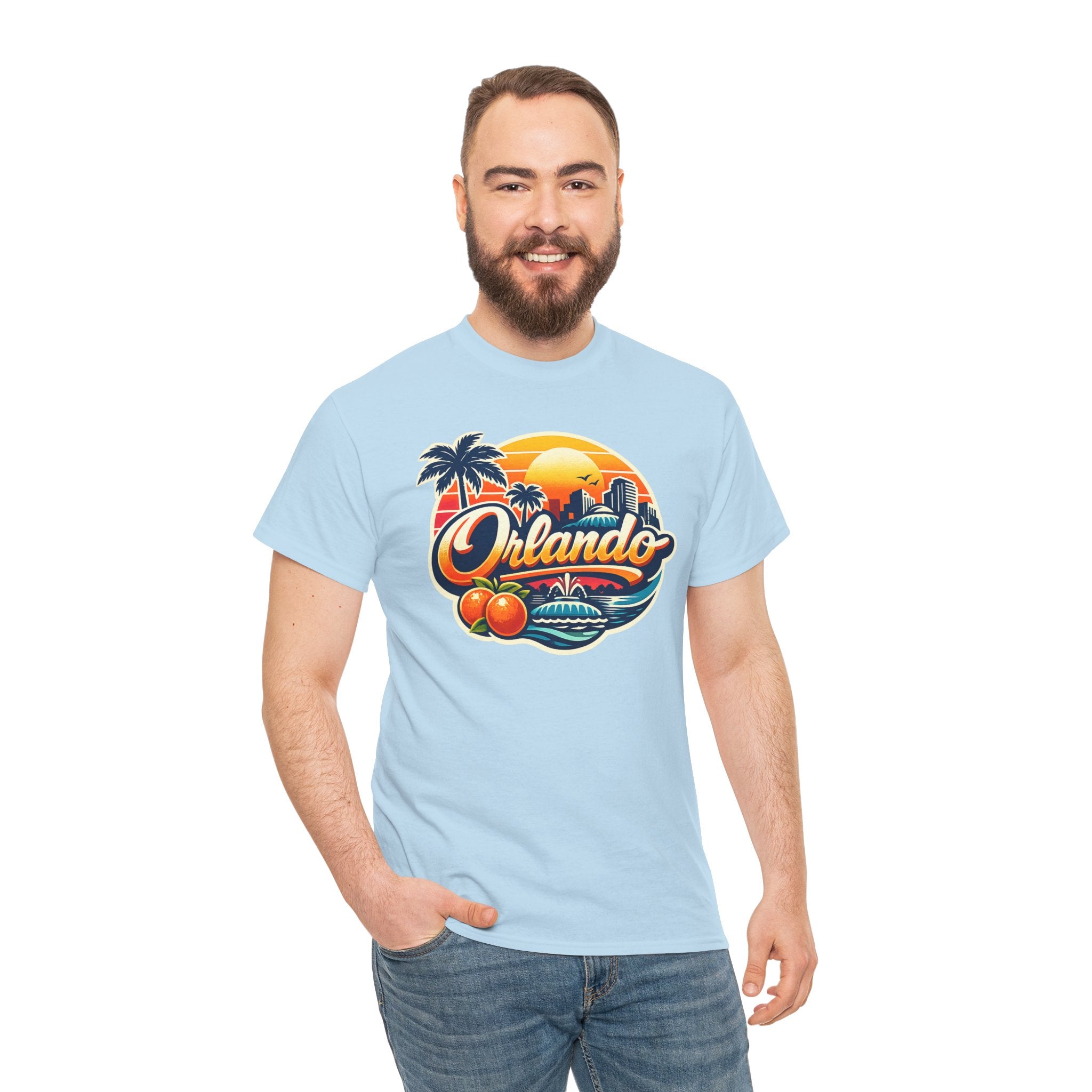Orlando Retro Sunset T-Shirt — Vintage Florida Vacation Tee