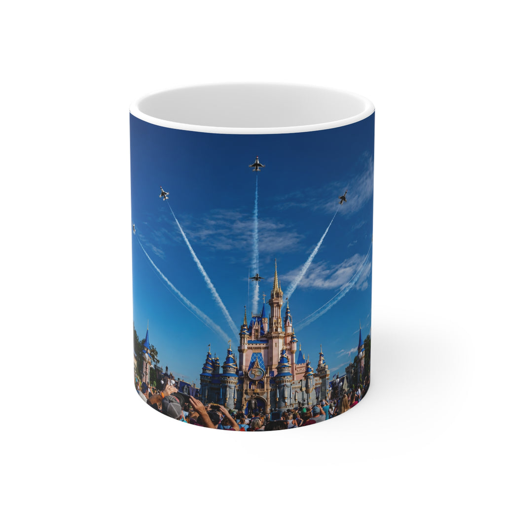 Magic Kingdom Fly over Ceramic Mug — 11oz/15oz Souvenir Coffee Cup