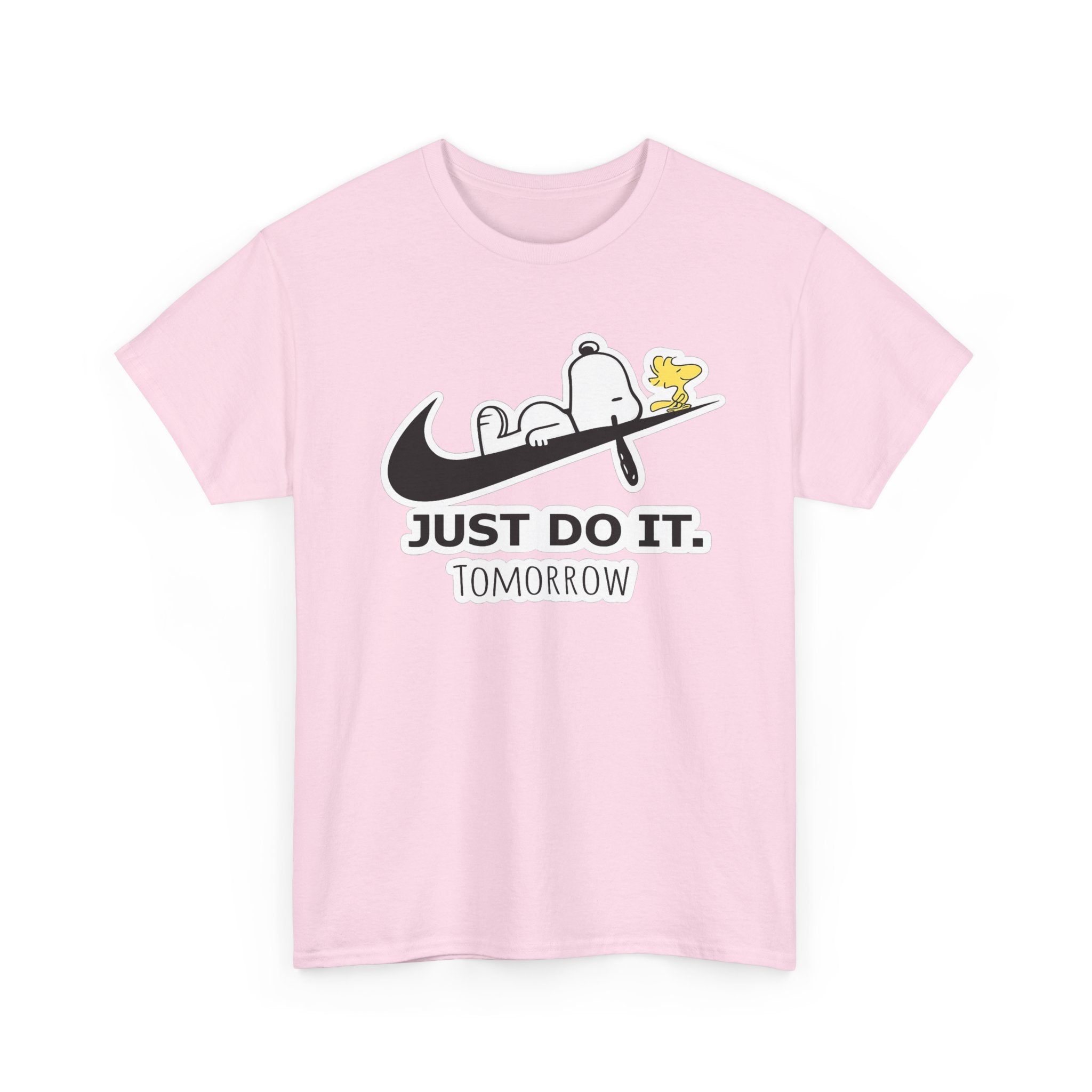 Snoopy "Just Do It Tomorrow" Graphic Cotton T-Shirt