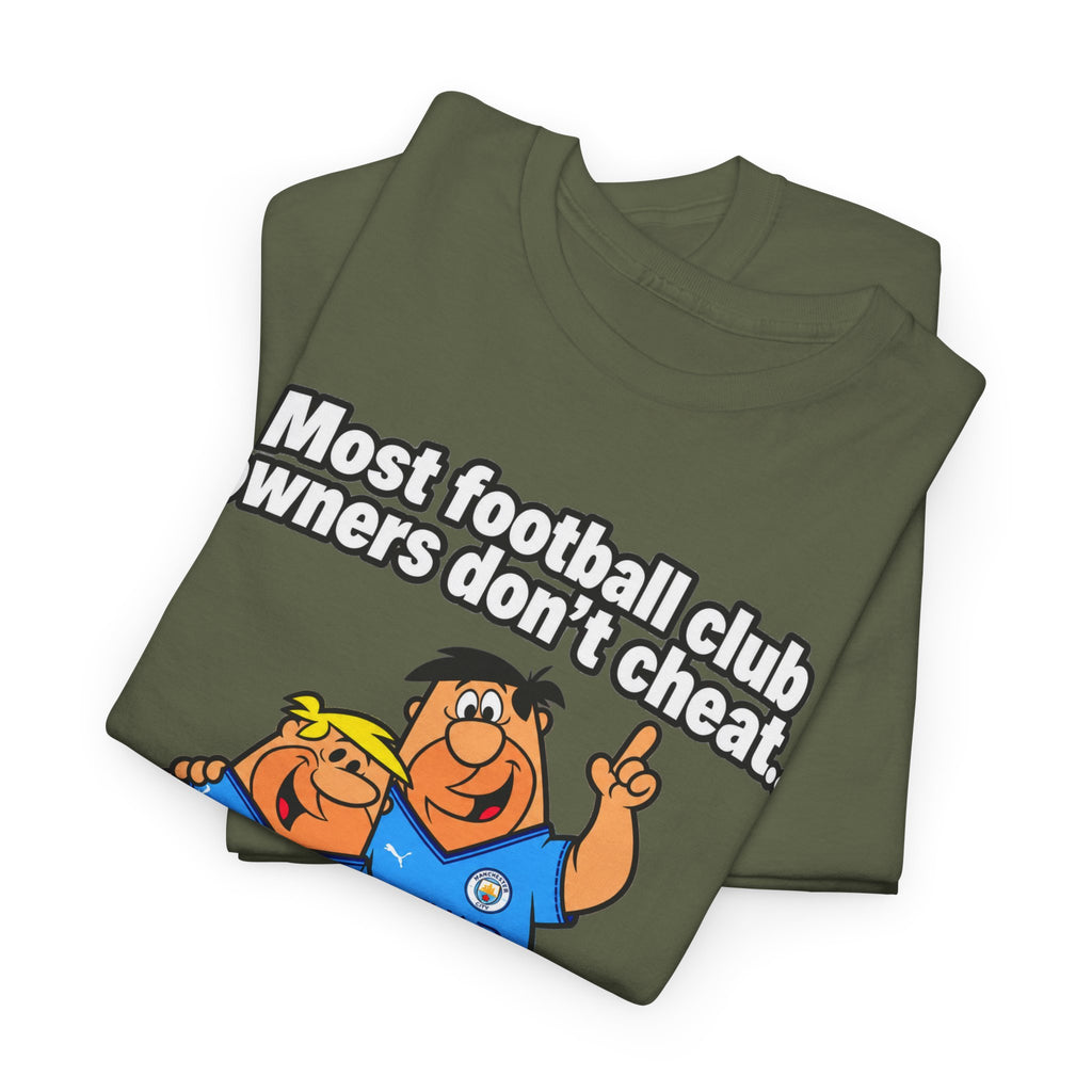 Manchester City Charges T‑Shirt — “Most Football Club Owners Don’t Cheat… but Abu Dhabi Dooo!”