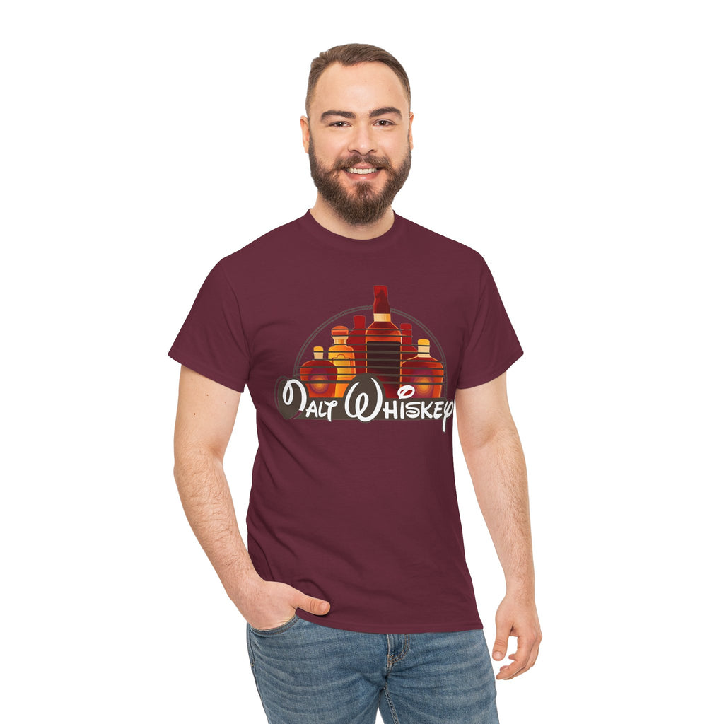 Whiskey Bottle Graphic Tee — Walt Whiskey Retro Bar Shirt