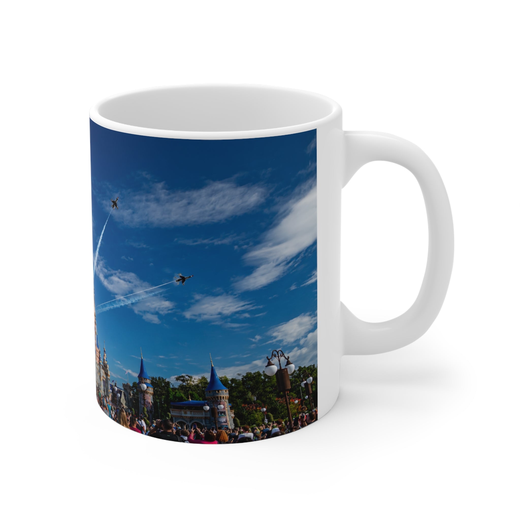 Magic Kingdom Fly over Ceramic Mug — 11oz/15oz Souvenir Coffee Cup