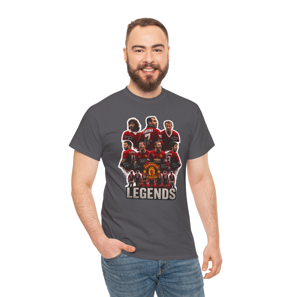 Manchester United Legends Football Team Tee — Retro Manchester United Players Graphic Shirt