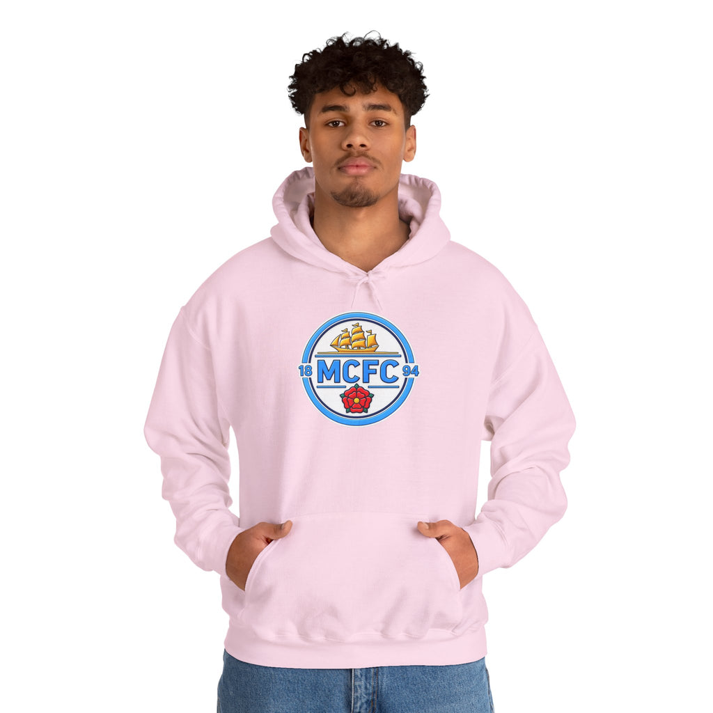 MCFC Logo Hoodie – Vintage Football Club Crest Pullover