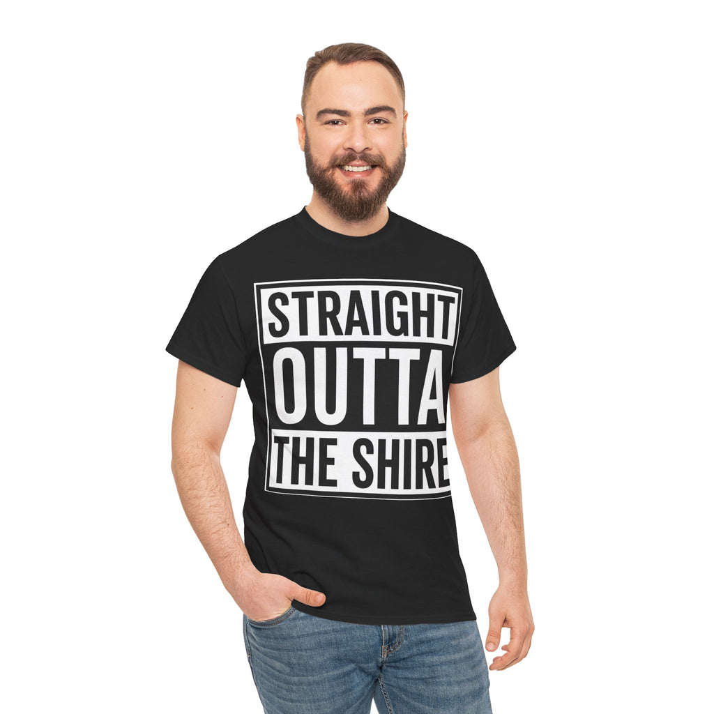 T-Shirt — "Straight Outta The Shire" Funny Hobbit Travel Tee