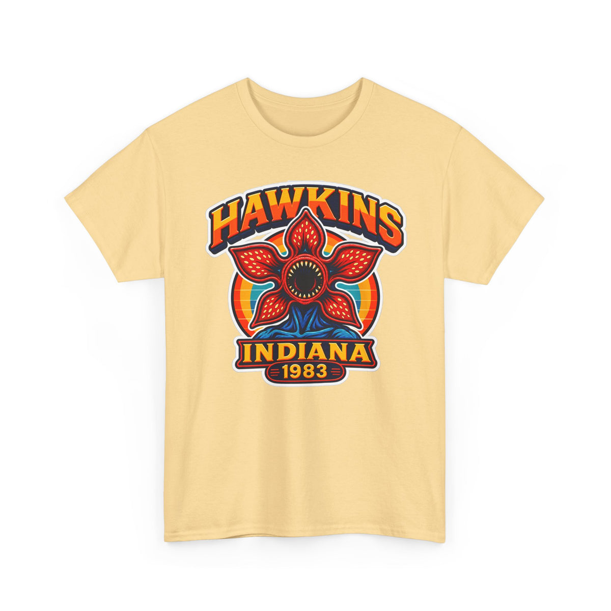 Hawkins Indiana 1983 Demogorgon Floral Cotton T-Shirt