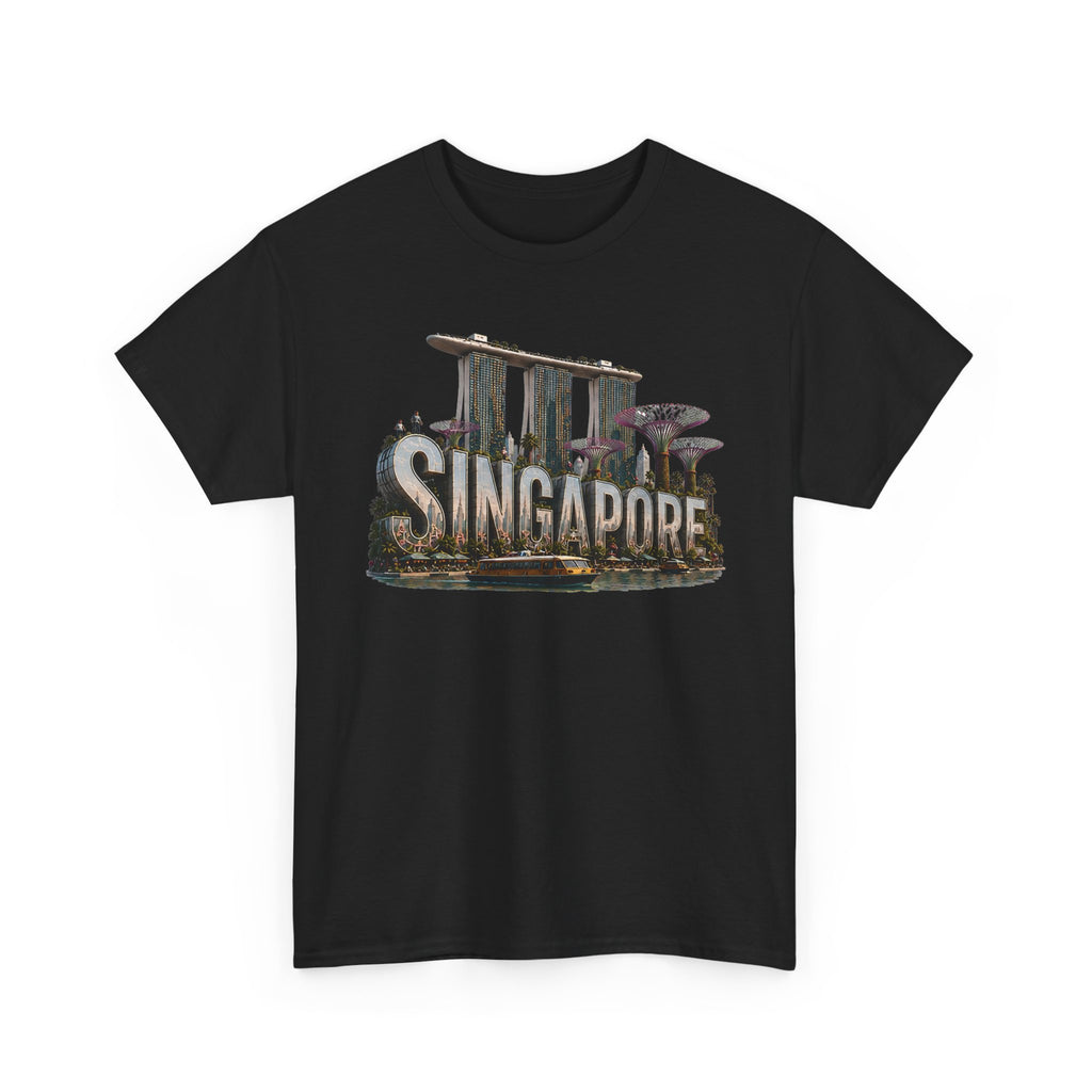 Singapore Skyline T-Shirt — Marina Bay Sands & Supertree Graphic Tee