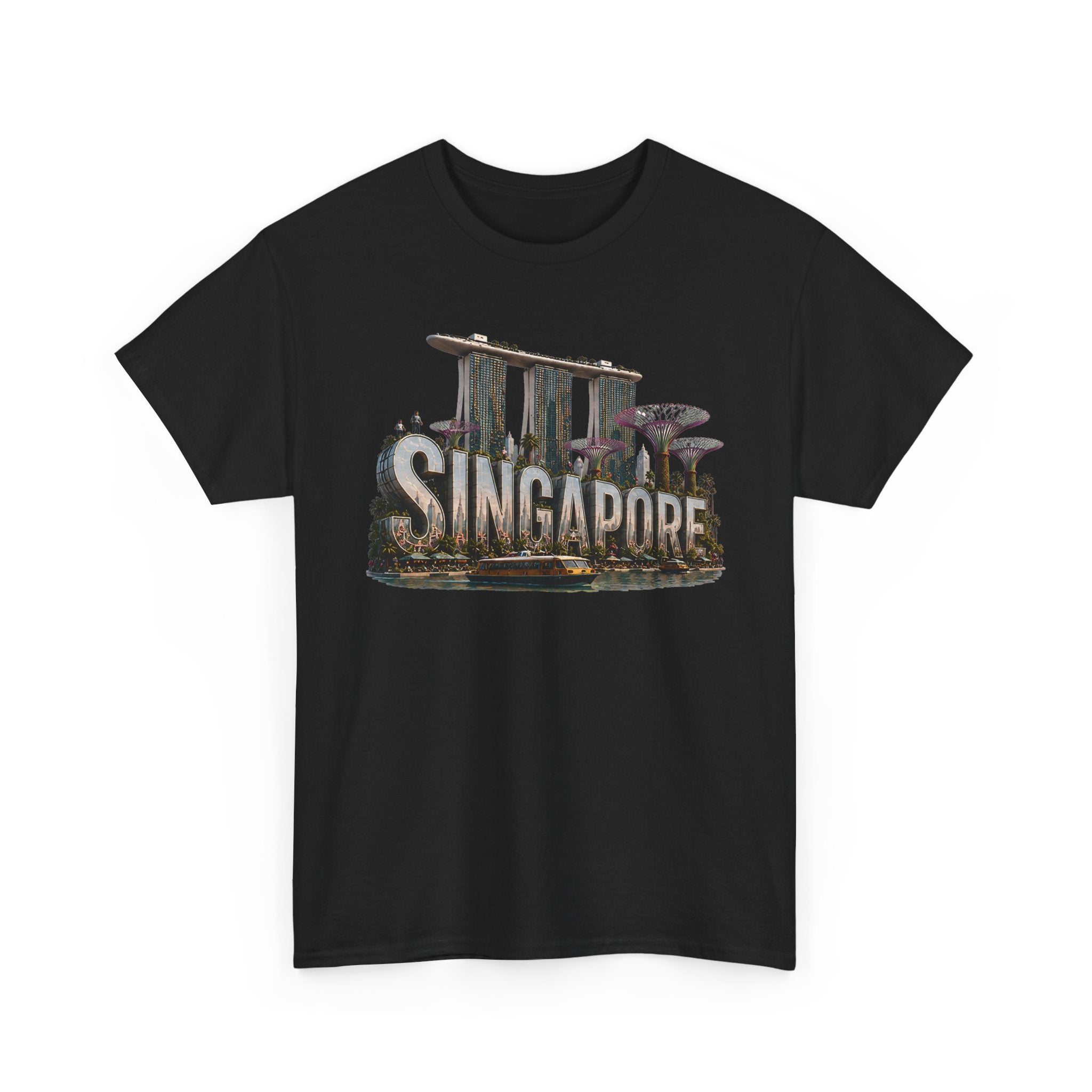 Singapore Skyline T-Shirt — Marina Bay Sands & Supertree Graphic Tee