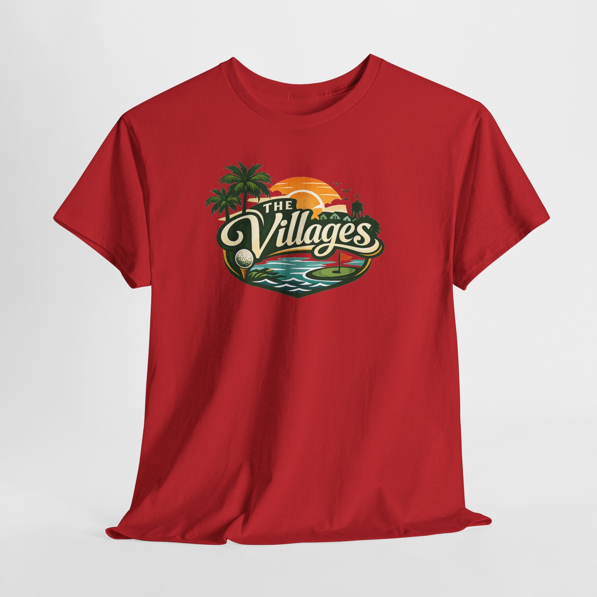 The Villages of Florida Sunset Logo Tee - Florida Palm Beach Retro T-Shirt