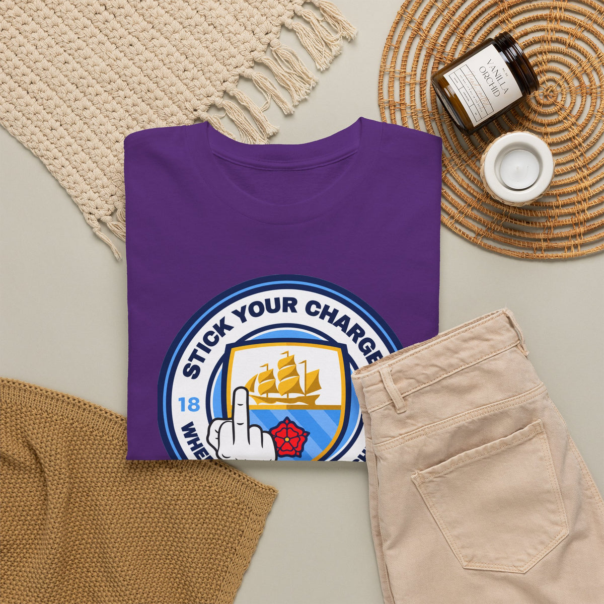 Manchester City "Stick Your Charger Where the Sun Don't Shine" Cotton t-shirt