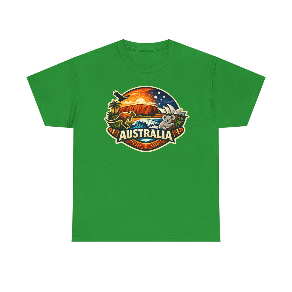 Australia Sunset Vintage Tee — Kangaroo & Surf Badge