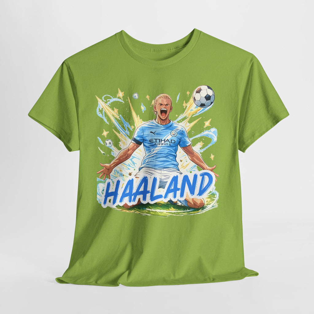 Erling Haaland Anime Fan Tee — Celebratory Football Player Graphic T-Shirt