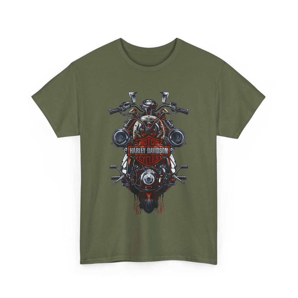 Harley Motorcycle Engine Skull T‑Shirt — Vintage Harley Style Biker Tee