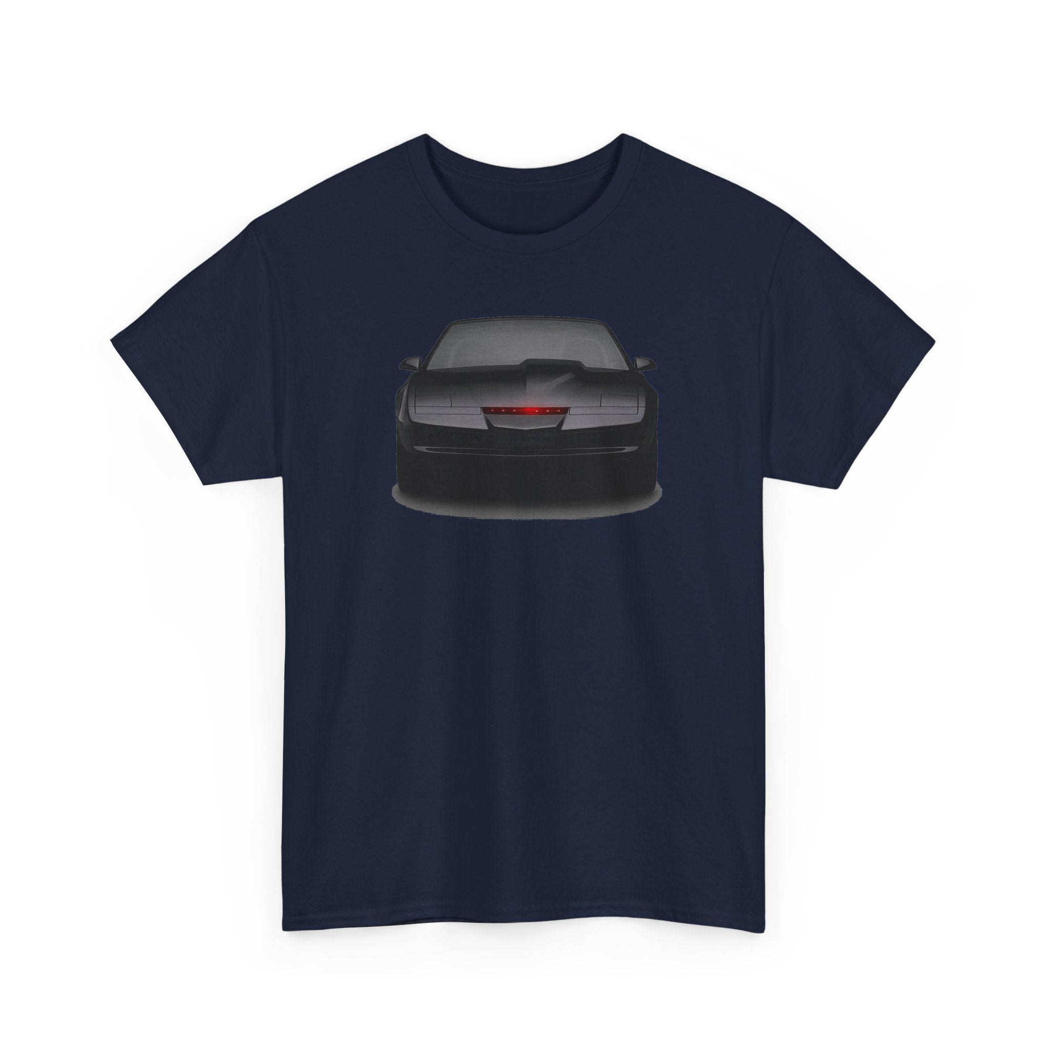 KITT-Inspired Retro Sports Car Tee — Front View Knight Rider Car Graphic Shirt