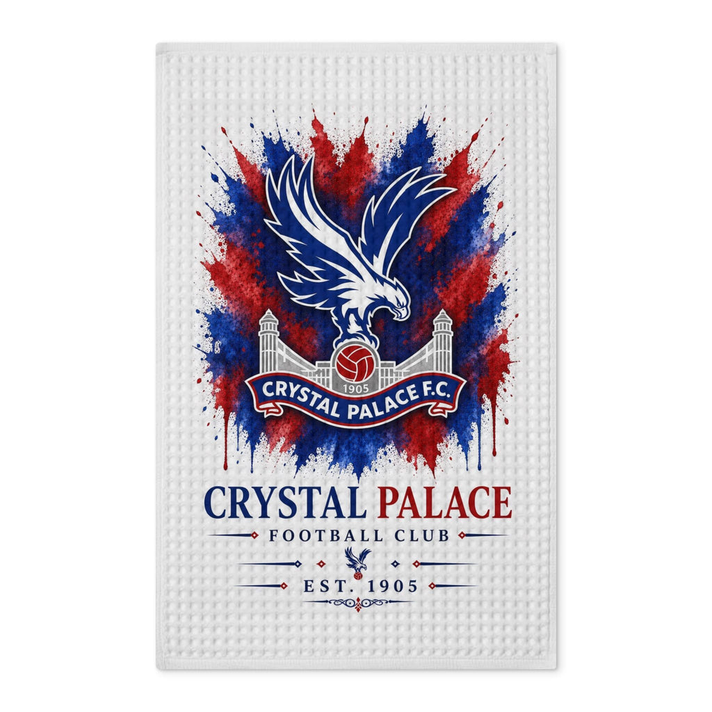 Crystal Palace Football Club Waffle Tea Towel — Double-Sided Red & Blue Crest