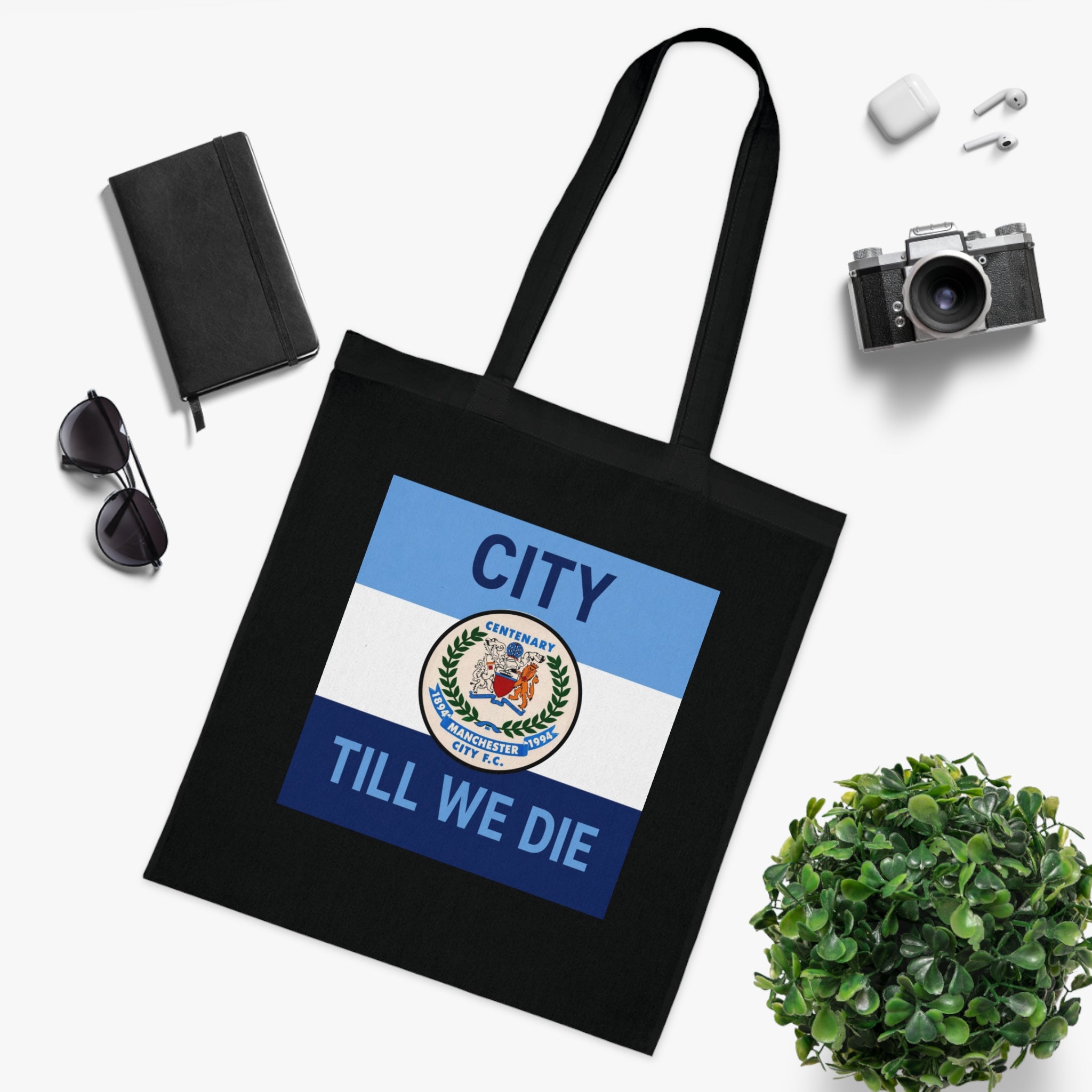City Till We Die Cotton Tote - Football Fan Flag Tote Bag