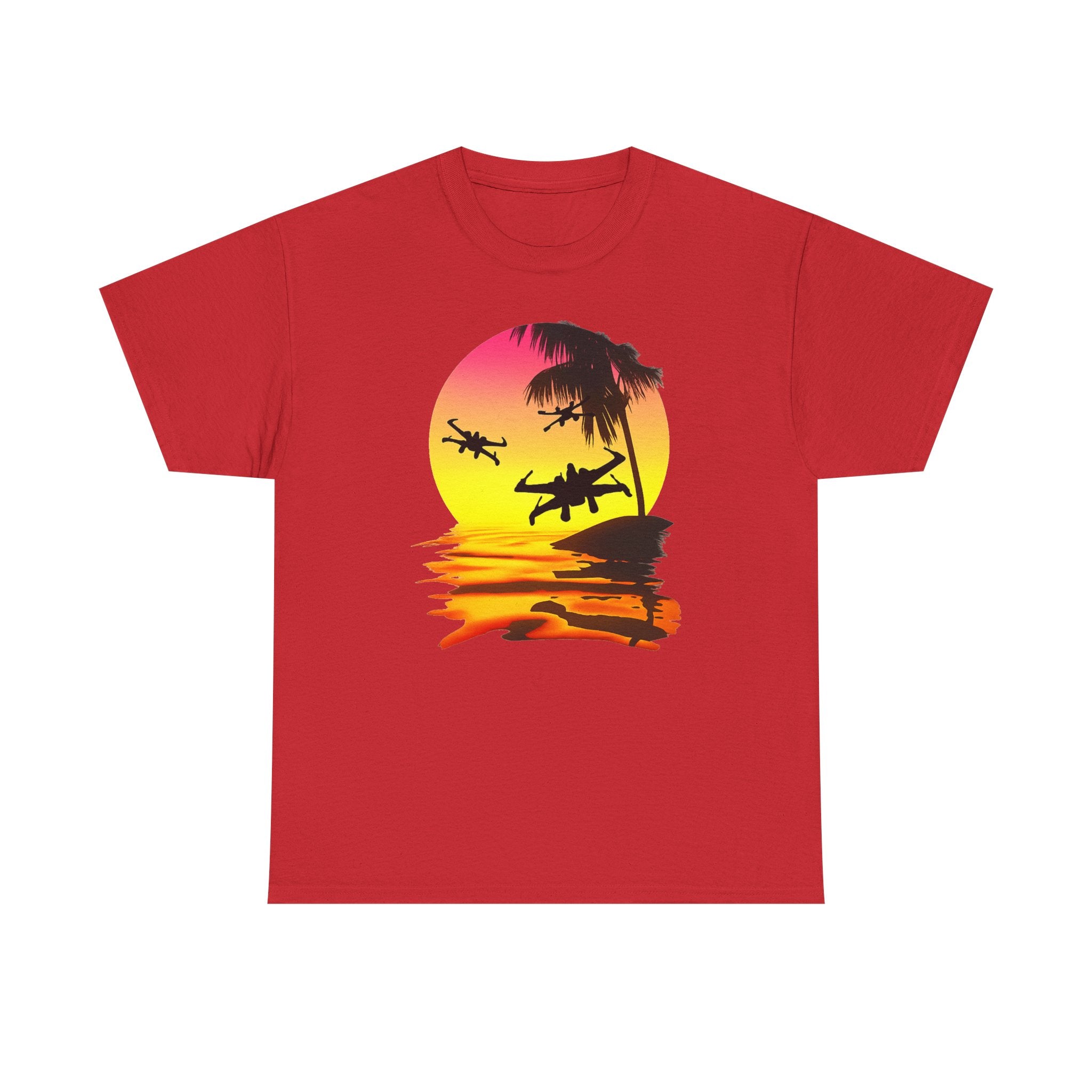 Star Wars X-Ring Sunset Beach Plane T-Shirt