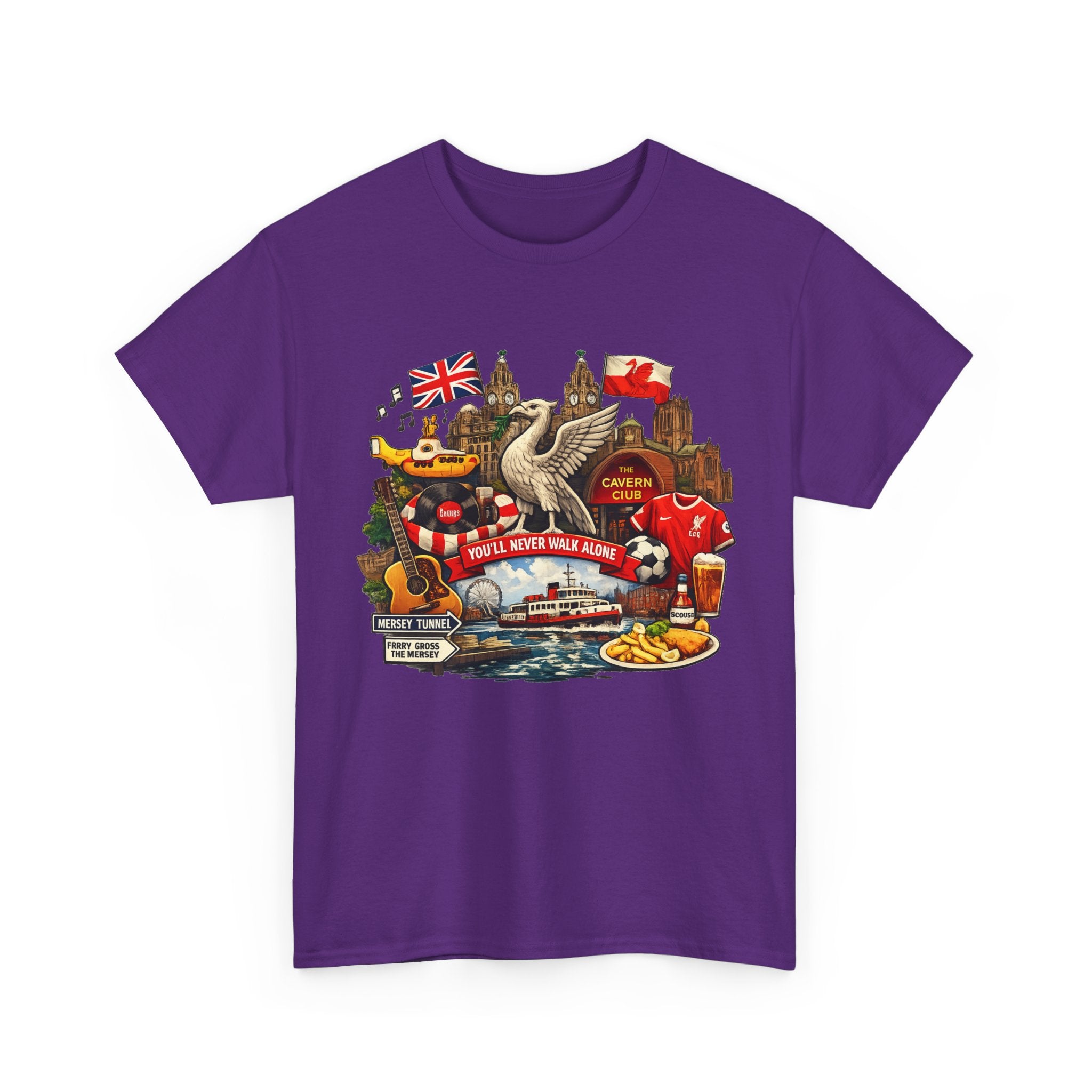 Liverpool Landmarks & You'll Never Walk Alone T-Shirt
