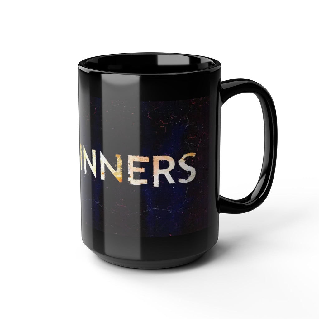 Black Ceramic Mug — 'Sinners' Vintage Art Gothic Coffee Cup