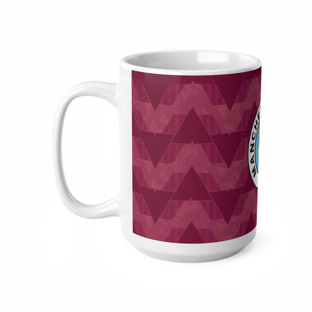 Manchester City Retro Kit / Badge Ceramic Coffee Mug — 11oz & 15oz Fan Gift