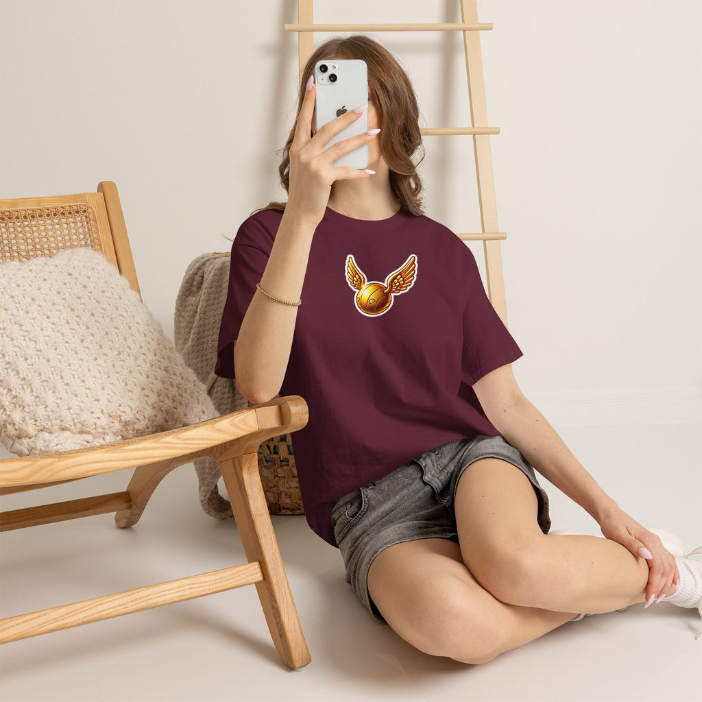 Golden Snitch Cotton T‑Shirt — Quidditch Wizarding Fan Tee