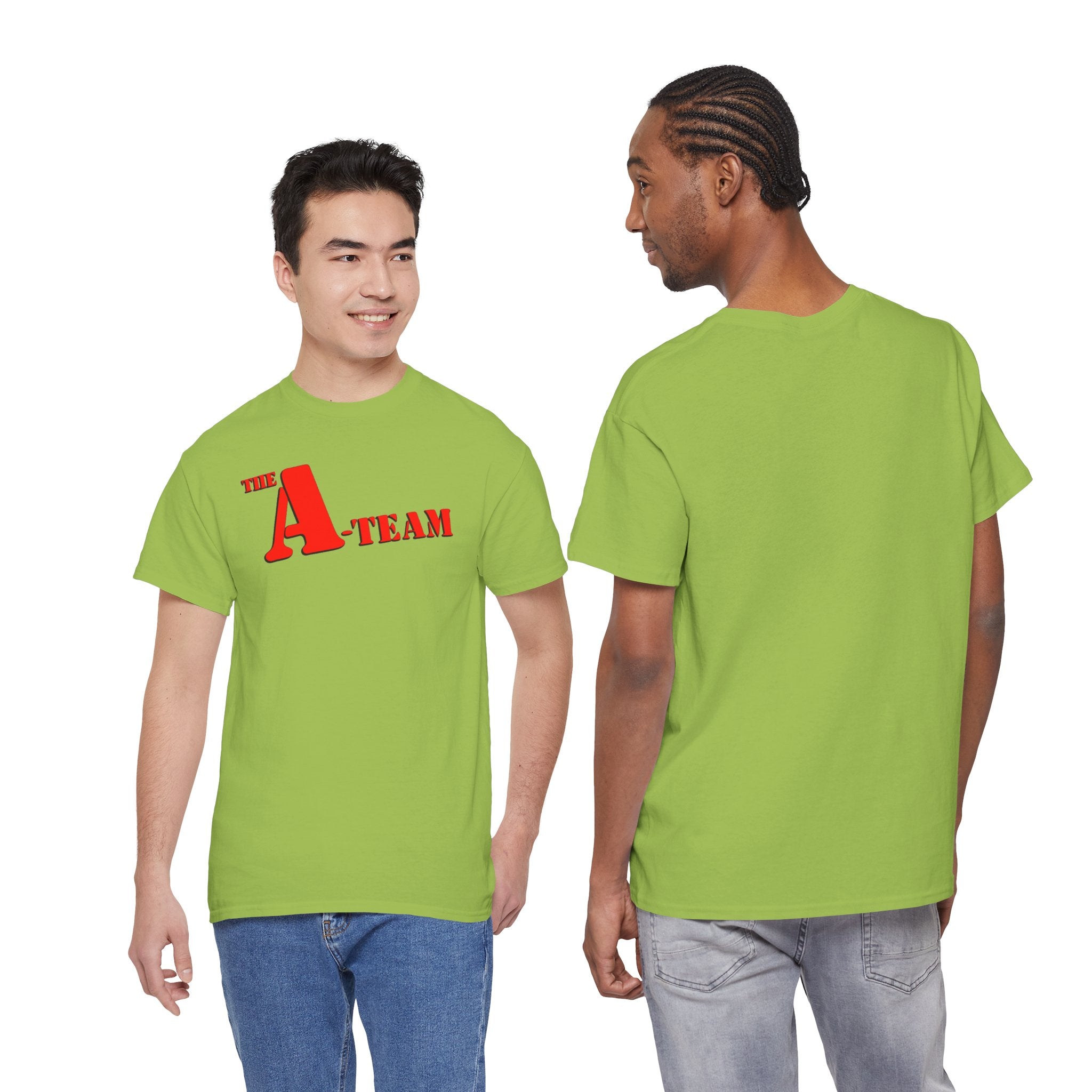 A-Team Graphic Tee — Retro Red Logo Vintage Crew T-Shirt
