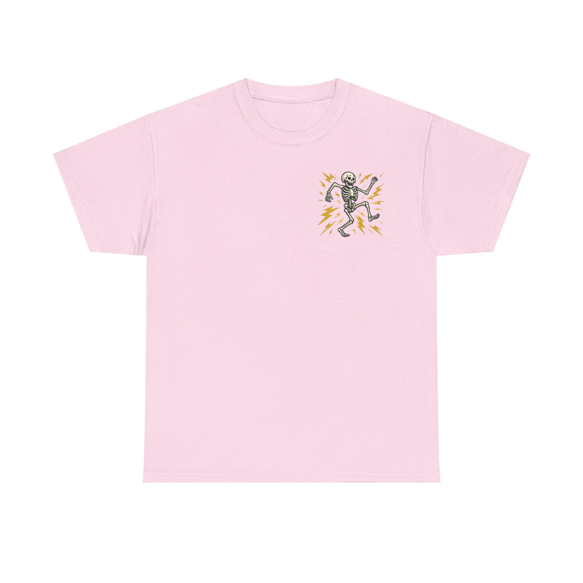 Electrician Skeleton Tee — "I'm an Electrician: If I Dance Without Music, Shut the Main Breaker Off"