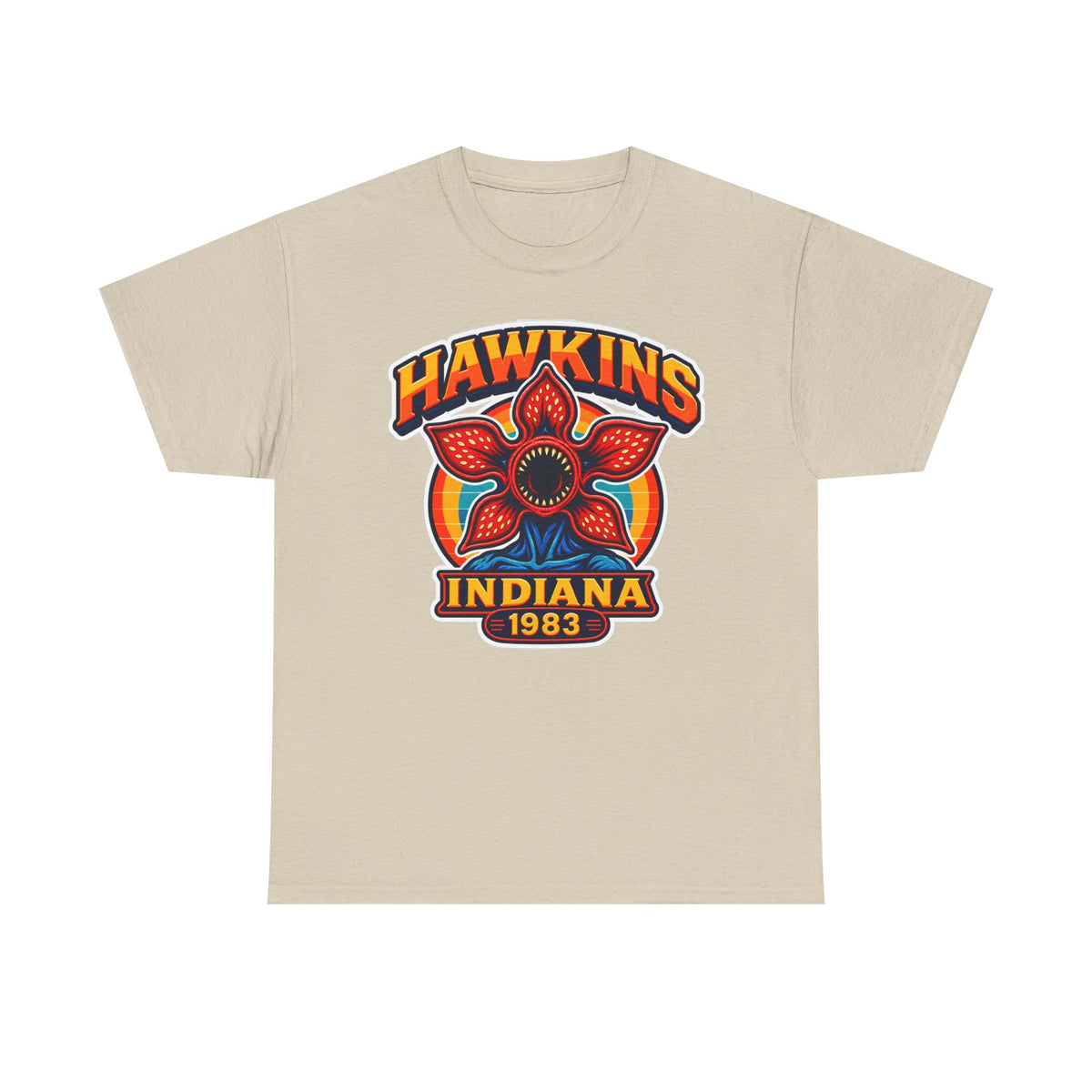 Hawkins Indiana 1983 Demogorgon Floral Cotton T-Shirt