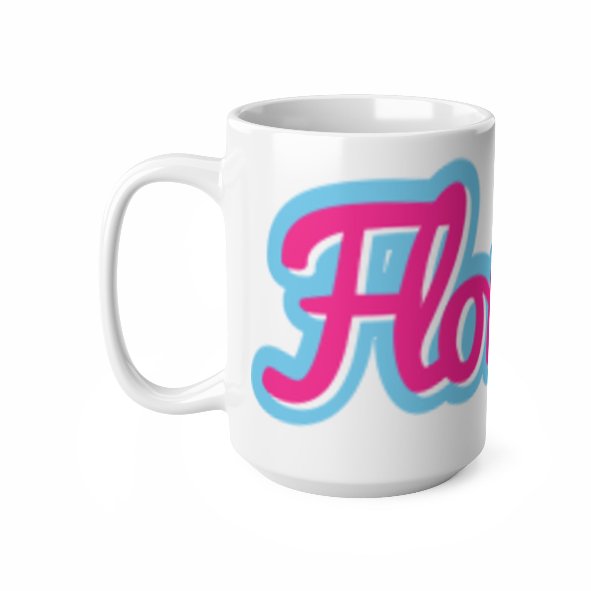 Florida Retro Script Ceramic Coffee Mug – Pink & Blue 11oz/15oz