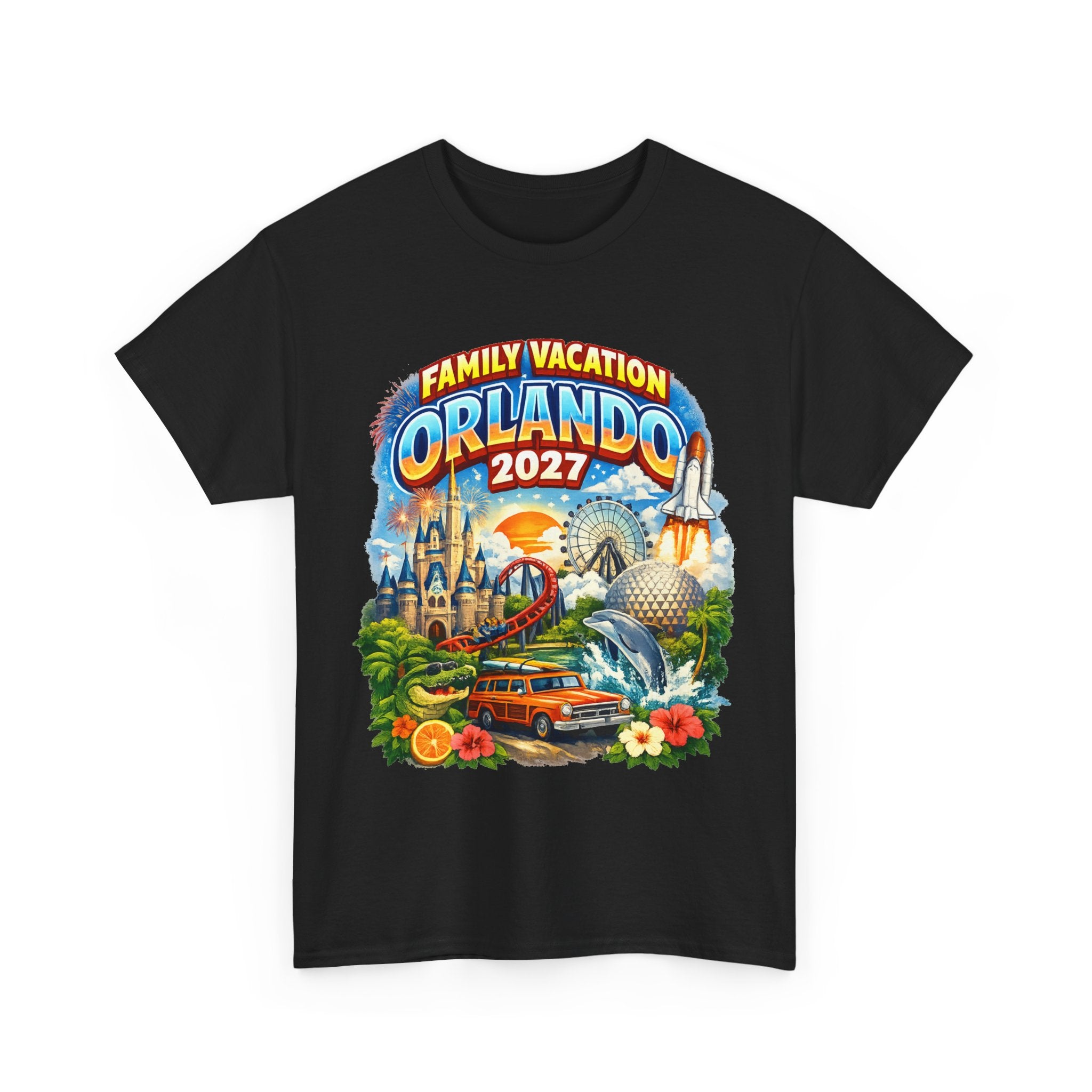 Orlando 2027 Family Vacation T-Shirt — Retro Theme Park Souvenir Tee