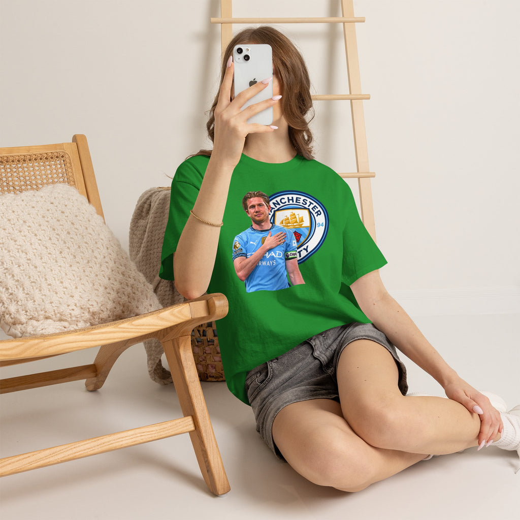 Kevin De Bruyne Manchester City Legend Cotton T-Shirt — Player Tribute Tee (Heart Badge Design)