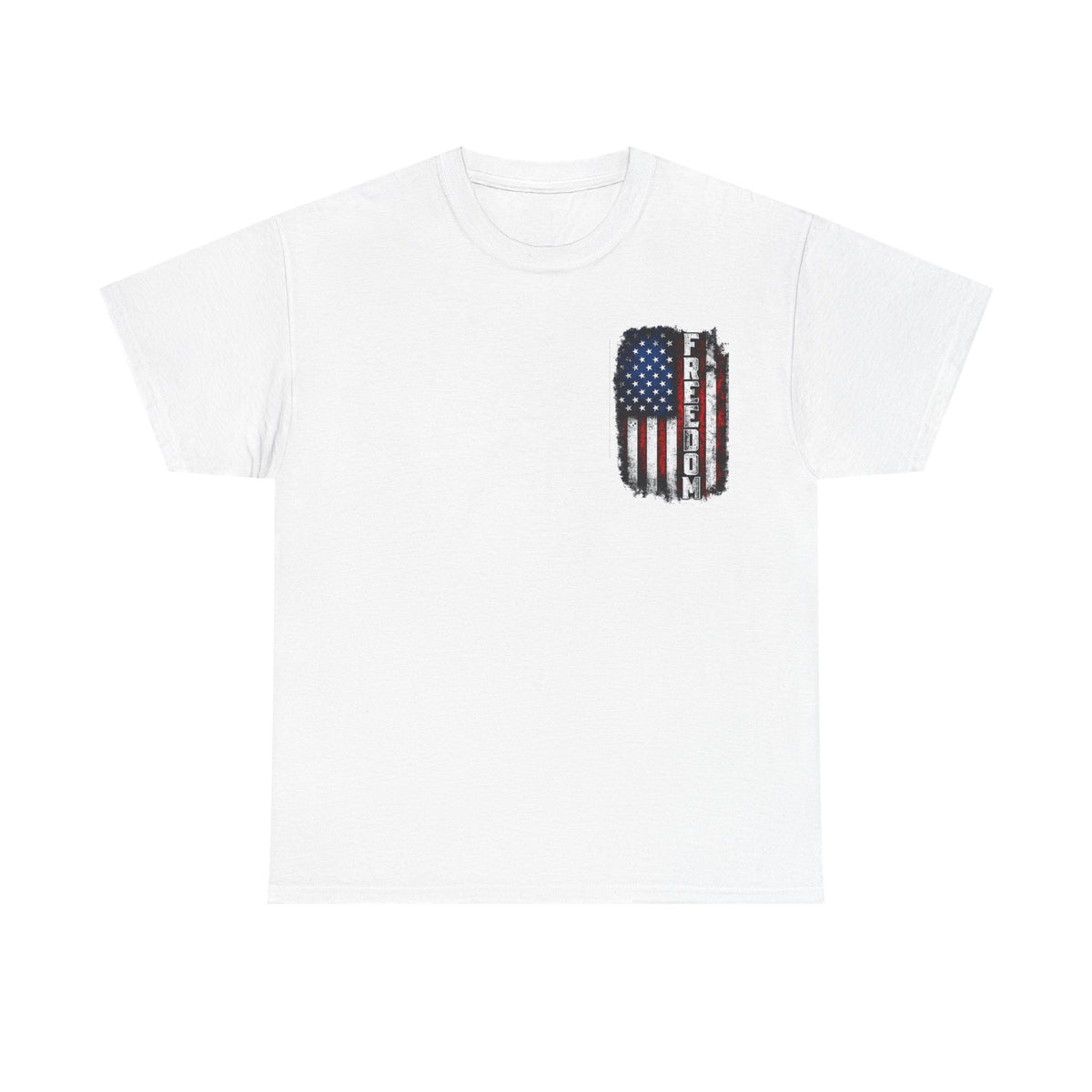 Freedom American Flag T-Shirt — Distressed USA Patriotic Tee