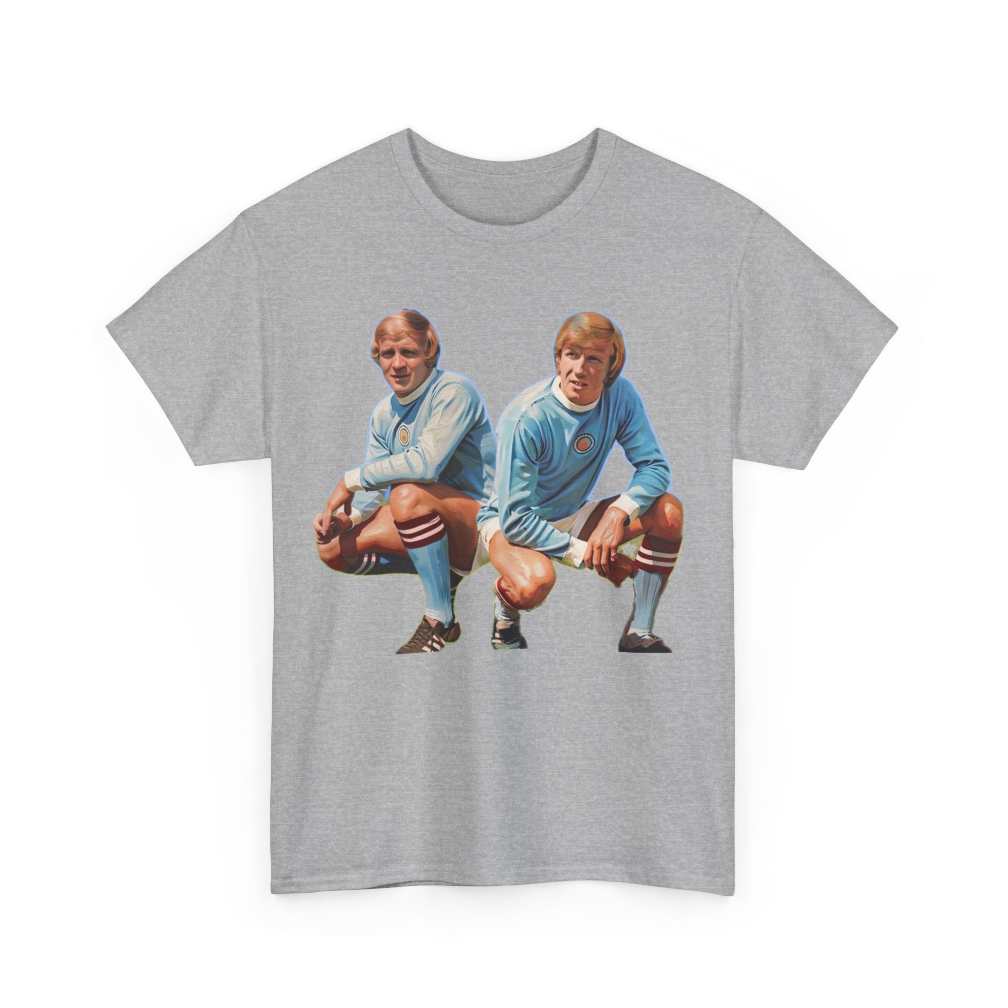 Franny Lee and Colin Bell Manchester City Retro Soccer Players T‑Shirt — Vintage Football Graphic Tee