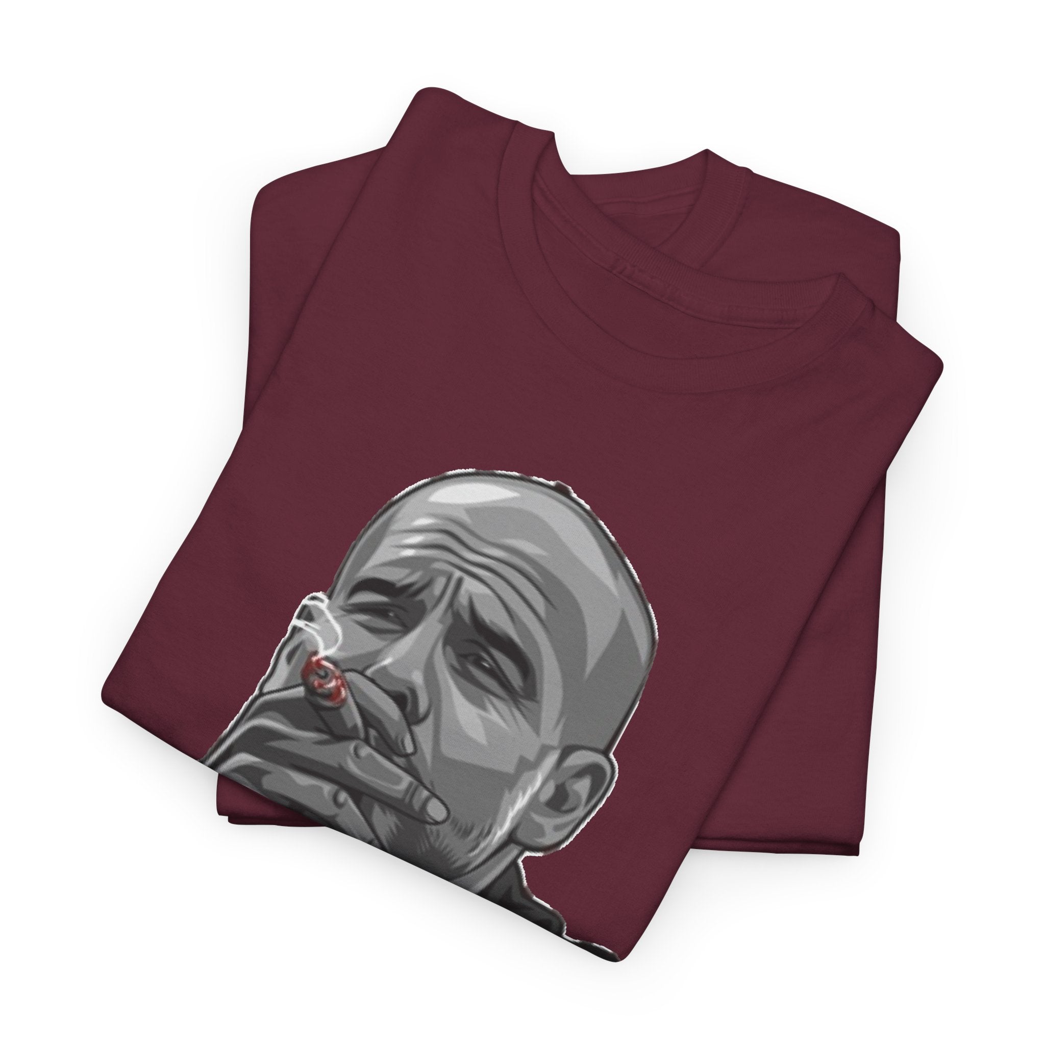 Pep Guardiola Smoking Portrait T‑Shirt — Moody Graphic Tee