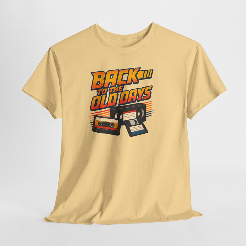 Back to the Old Days Tee – Retro Cassette & VHS Nostalgia T-Shirt