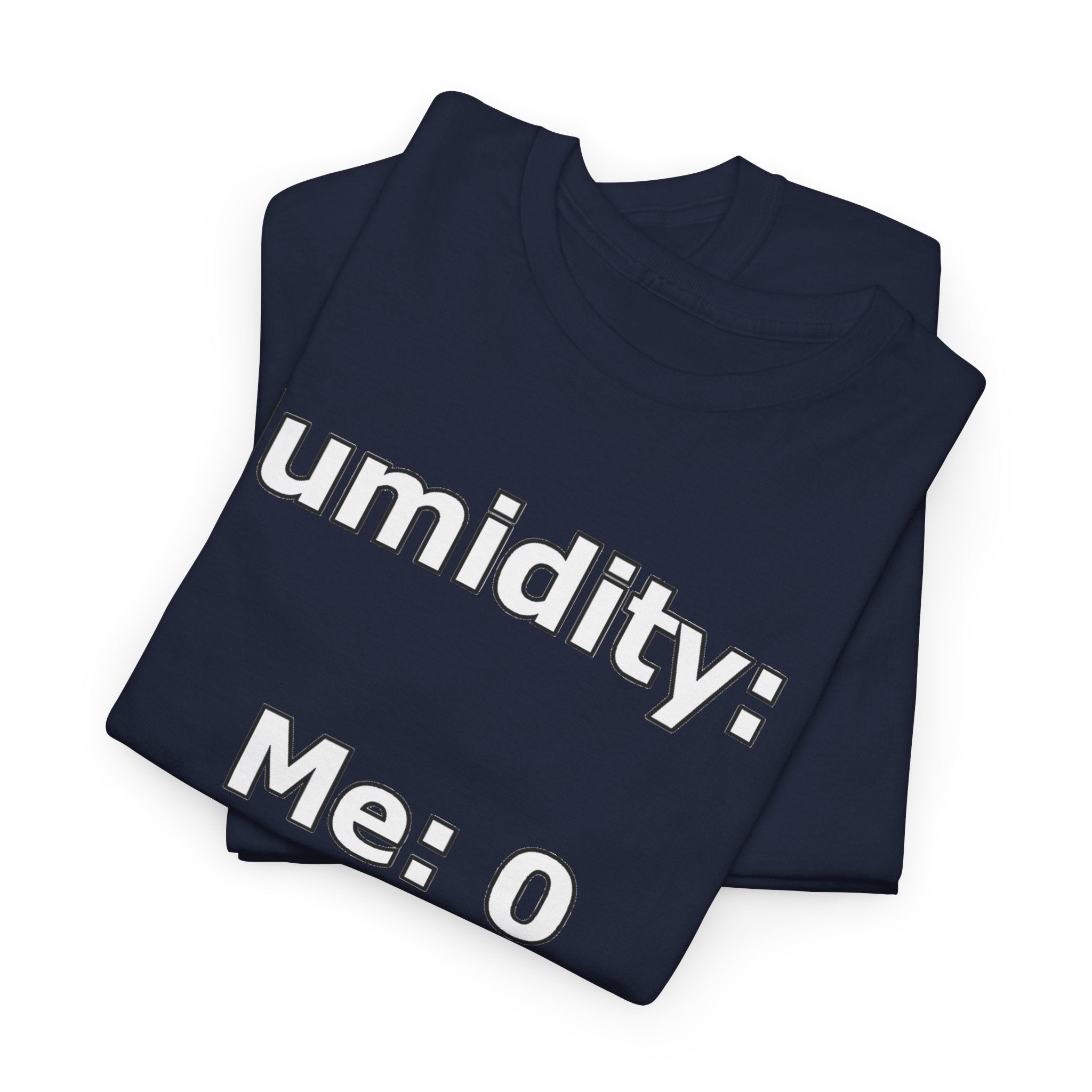 Humidity: 1 Me: 0 T-Shirt — Funny Dry Skin / Low Humidity Graphic Tee