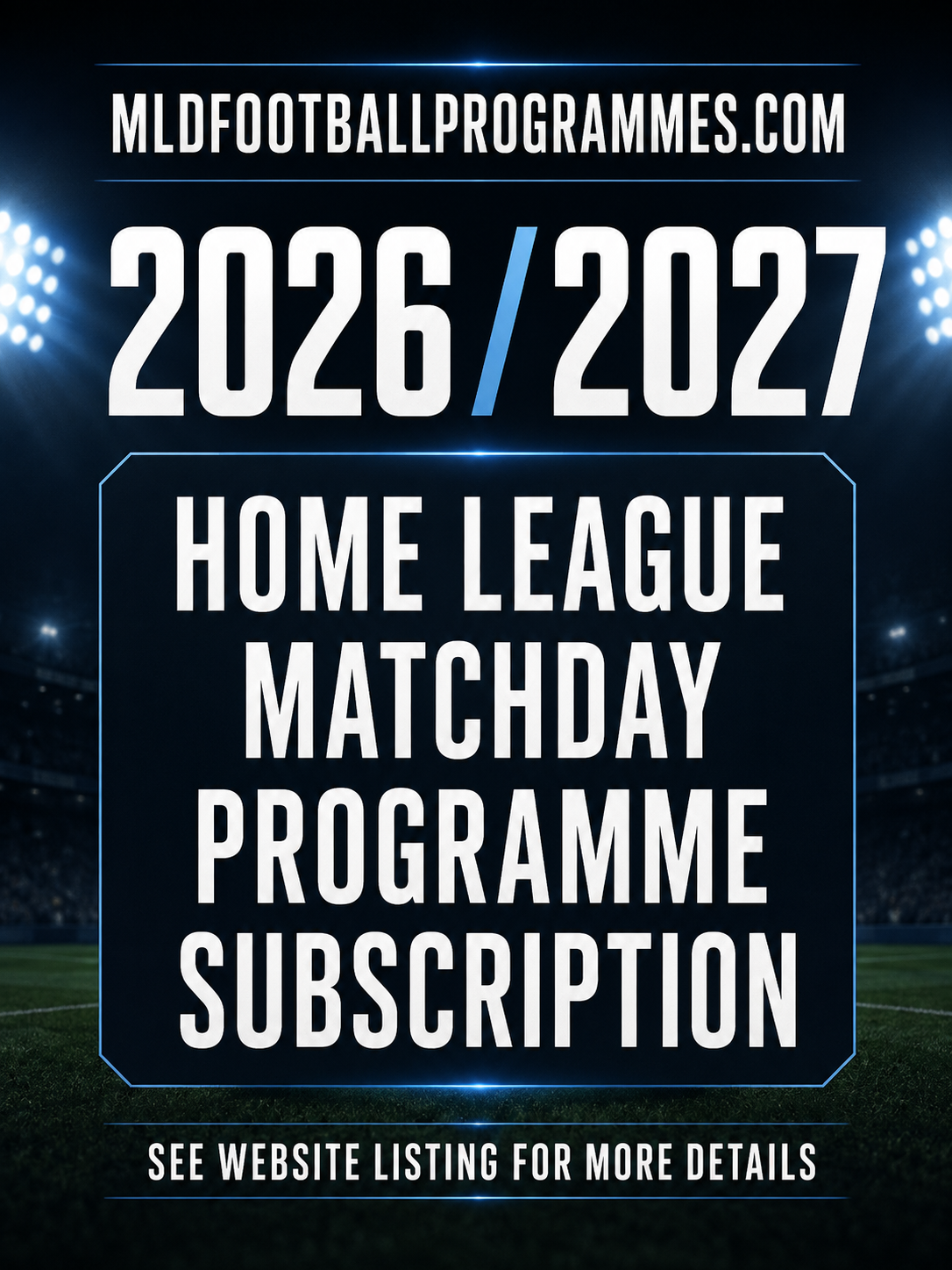 Matchday Programme Subscription 2026/2027 Season - UK DELIVERY ONLY