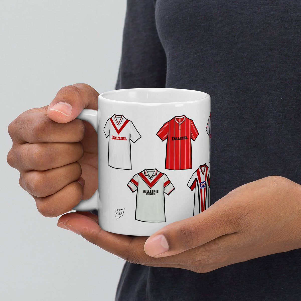 Airdrie Retro Shirts Ceramic Football Mug