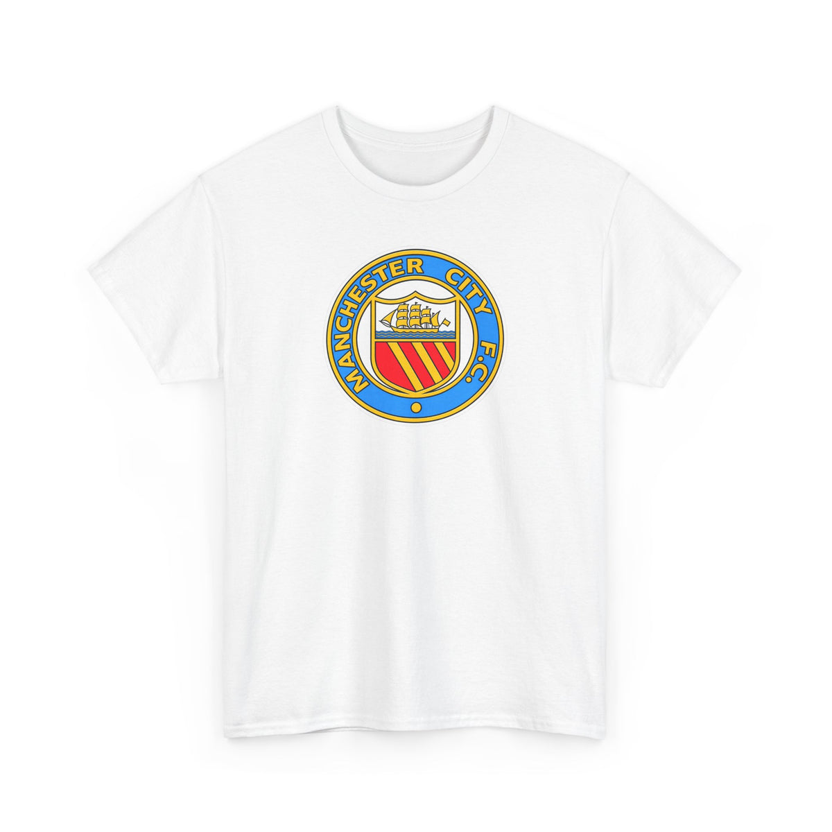 Manchester City Retro Crest Cotton T-Shirt