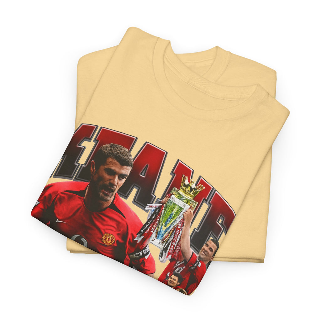 Roy Keane Football Legens Collage Tee — Retro Man United Tribute Shirt