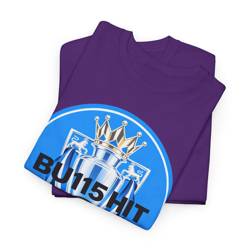 Manchester City Anti Premier League Charges Cotton T-Shirt — 'BU11SH1T' Blue Crown Football Shirt