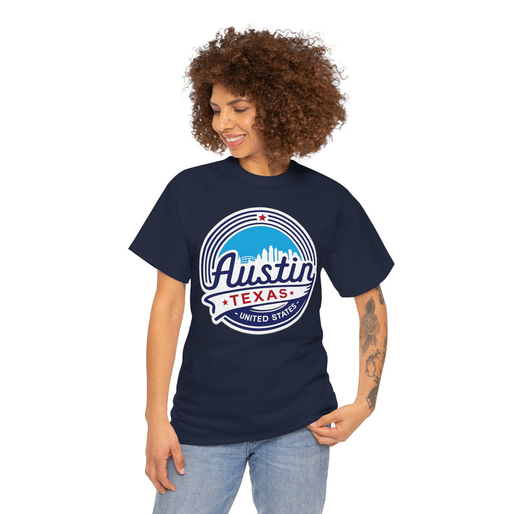 Austin Texas Retro Skyline T-Shirt — Vintage City Pride Tee
